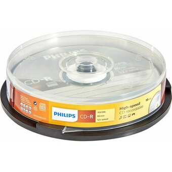  Диск CD-R Philips CR7D5SB10/97 700Mb, 52х, Cake Box (10) 