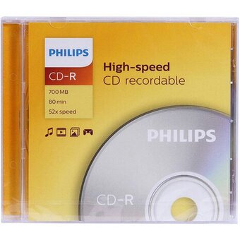  Диск CD-R Philips CR7D5SF01/97 700Mb, 52х, Slim Case (1) 