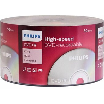  Диск DVD+R Philips DR4S6U50F/97 4.7 Gb, Bulk 50 