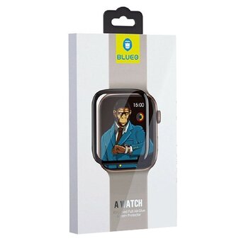  Защитное стекло BLUEO для Apple Watch, Full Glue 3D, 41mm, прозрачный+черная рамка 