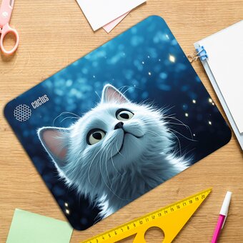  Коврик для мыши Cactus CS-MPC-D11M White Cat 300x250x3мм 