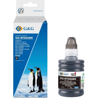  Чернила G&G GG-BTD60BK черный135мл для Brother HL-T4000DW/DCP-T510W/DCP-T710W/MFC-T810W 