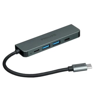  Разветвитель Philips SWV6115G/59 USBС-HDMI+USB+PD 5в1 длина кабеля 10см 