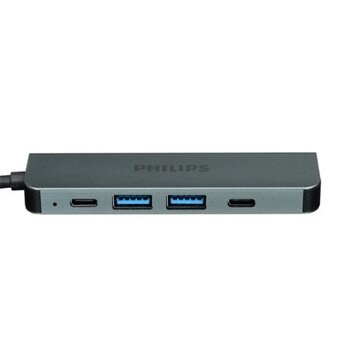  Разветвитель Philips SWV6115G/59 USBС-HDMI+USB+PD 5в1 длина кабеля 10см 