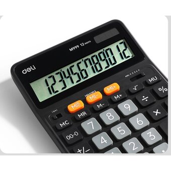  Калькулятор настольный Deli Askend EM999 черный 