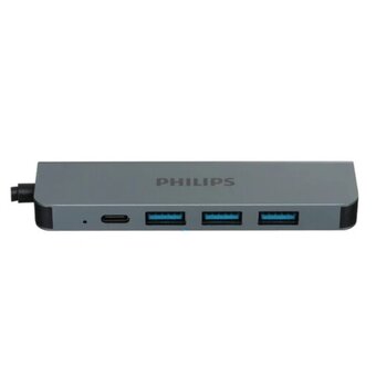  Разветвитель Philips SWV6015B/70 USB С-HDMI+USB A+USB C 5в1 длина кабеля 10см 