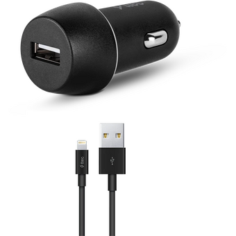  АЗУ TTEC 2CKS20LS SmartCharger In-Car Charger 2.1A + Lightning Cable Black 