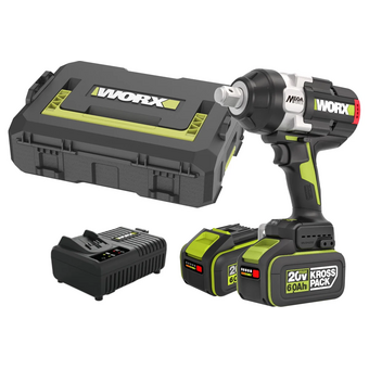  Гайковёрт WORX Professional WU273.2 ударный 2АКБ+ЗУ 