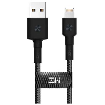  Кабель USB/Lightning Xiaomi ZMI MFi 150 см 3A 18W PD Материал оплетки нейлон/кевлар AL853 Black 
