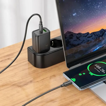  СЗУ HOCO N63 Gentle PD30W+QC3.0 charger EU black 