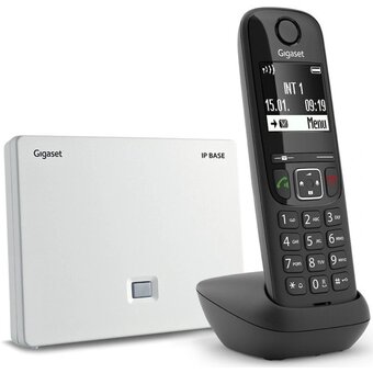  Телефон IP Gigaset AS690IP Base Rus (S30852-H3124-R101) черный 