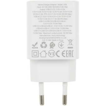  СЗУ HOCO N56 Fundador four-port PD30W2C2A белый 