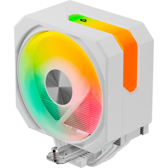 Кулер upHere UP1TC4C White ARGB / 4HPx6mm, 230W TDP, single tower, 1x120mm ARGB fan, 600-1650RPM, 68 CFM, 25dBA 
