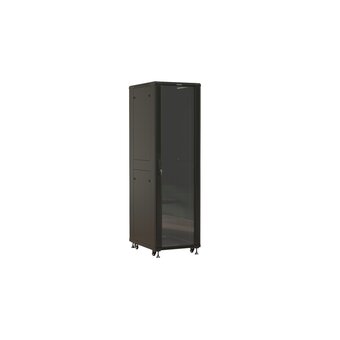  Шкаф серверный Hyperline (TTBR-4261-AS-RAL9004) напольный 42U 600x1000мм 