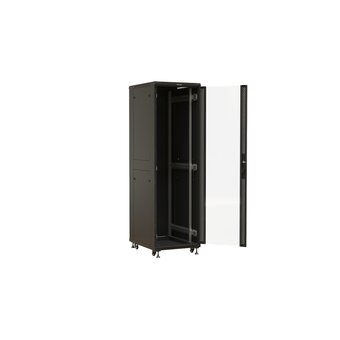  Шкаф серверный Hyperline (TTBR-4261-AS-RAL9004) напольный 42U 600x1000мм 