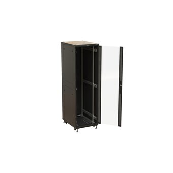  Шкаф серверный Hyperline (TTBR-4261-AS-RAL9004) напольный 42U 600x1000мм 
