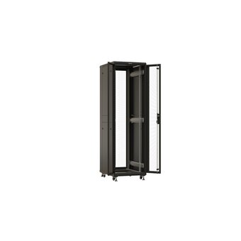  Шкаф серверный Hyperline TTBR-4261-DD-RAL9004 напольный 42U 600x1000мм 