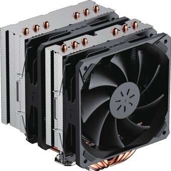  Кулер upHere D6SEK Black / 6HPx6mm, 260W TDP, dual tower, 2x120mm fans, 600-1600RPM, 68.2 CFM, 25dBA 