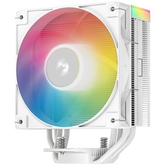  Кулер DEEPCOOL AG400 WH ARGB V2 LGA1851/1700/1200/115X/AM5/AM4 (TDP 220W, PWM, ARGB Fan 120mm, 4 тепл. трубки, белый) Ret 