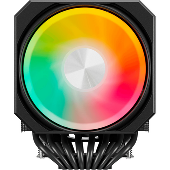  Кулер upHere UP2KC8C Black ARGB / 8HPx6mm, 280W TDP, dual tower, 2x120mm ARGB fans, 600-1650RPM, 68 CFM, 25dBA 