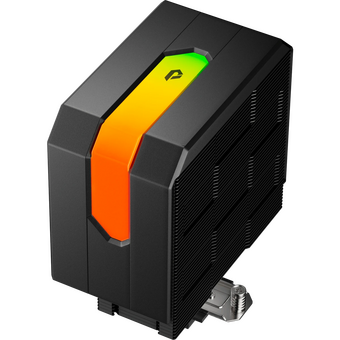  Кулер upHere UP1KC4 Black / 4HPx6mm, 230W TDP, single tower, 1x120mm fan, 600-1650RPM, 68 CFM, 25dBA, ARGB cover 
