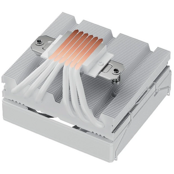  Кулер upHere H85T6 White / 6HPx6mm, 180W TDP, top flow, 1x120mm fan, 600-1650RPM, 68 CFM, 25dBA 