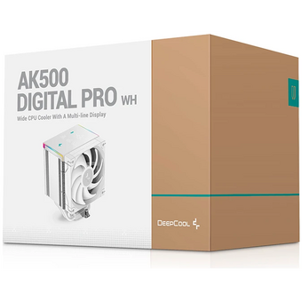  Кулер DEEPCOOL AK500 Digital Pro WH LGA20XX/1700/1200/115X/AM5/AM4 (TDP 240W, PWM, Fan 120mm, 5 тепл. трубок, ARGB, белый) Ret 