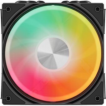  Кулер upHere H85KC6 Black ARGB / 6HPx6mm, 180W TDP, top flow, 1x120mm ARGB fan, 600-1650RPM, 68 CFM, 25dBA 