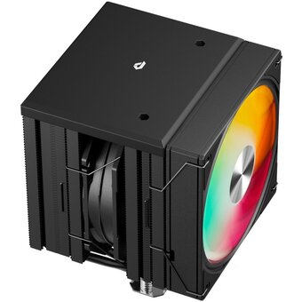  Кулер upHere UE2KC8 Black ARGB / 8HPx6mm, 280W TDP, dual tower, 2x120mm ARGB fans, 600-1650RPM, 68 CFM, 25dBA 