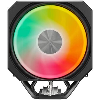  Кулер upHere UP1KC6C Black ARGB / 6HPx6mm, 250W TDP, single tower, 1x120mm ARGB fan, 600-1650RPM, 68 CFM, 25dBA 