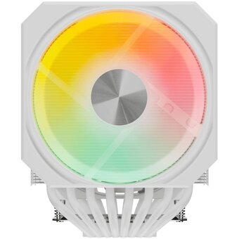  Кулер upHere UP2TC8C White ARGB / 8HPx6mm, 280W TDP, dual tower, 2x120mm ARGB fans, 600-1650RPM, 68 CFM, 25dBA 