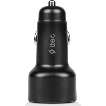  АЗУ TTEC 2CKP02S SmartCharger Duo PD 48W Car Fast Charger USB-C + USB-A Black 