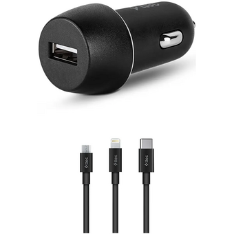  АЗУ TTEC 2CKS20TS SmartCharger 2.1A In Car Charger + Trio Cable Black 
