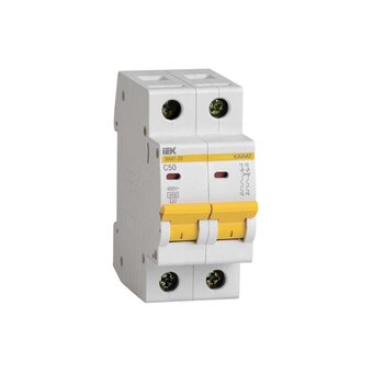  Выключатель автоматический IEK ВА47-29 (MVA20-2-050-C) 50A тип C 4.5kA 2П 400В белый 