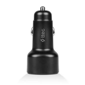  АЗУ TTEC 2CKP03S SmartCharger Duo PD 60W Car Fast Charger USB-C+USB-C Black 