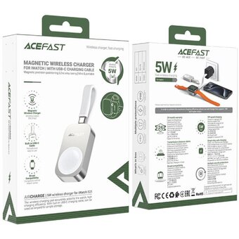  Беспроводное ЗУ ACEFAST E21 для iWatch 5W wireless silver 