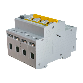  Дифавтомат IEK АВДТ 34 (MAD22-6-016-C-30) 16A тип C 6kA 30мА A 4П 400В белый 