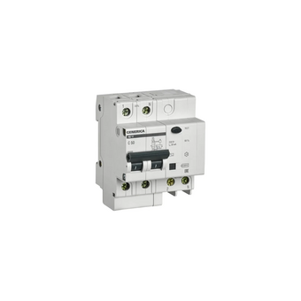  Дифавтомат IEK АД12 Generica (MAD15-2-050-C-030) 50A тип C 4.5kA 30мА AC 2П 230В серый 