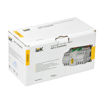  Выключатель автоматический IEK АВР-1 (MAT10-063) 63A тип C 6kA 3П 220/230В белый 