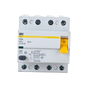  УЗО IEK ВД1-63 (MDV10-4-032-030) 32A 30мА AC 4П 400В белый 