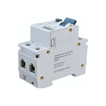  Дифавтомат IEK АВДТ 32 Generica (MAD25-5-016-C-30) 16A тип C 6kA 30мА AC 2П 230В серый 