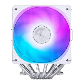  Кулер JONSBO CR-3000E(Color) White LGA1700/1200/115X/AM5/AM4 (TDP 260W, PWM, 2 x 120mm Dynamic Multi-Color LED Fan, 7 тепловых трубок, белый) 