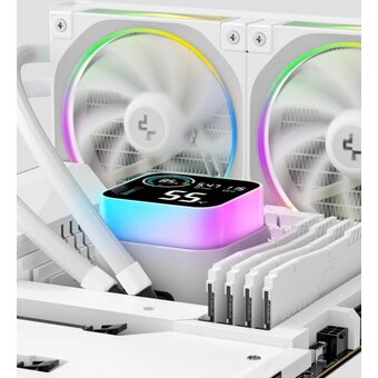  СВО DEEPCOOL LQ240 WH LGA20XX/1700/1200/115X/AM5/AM4 (TDP 250W, ARGB Lighting, Anti-Leak edition, PWM, Dual Fan, бел) 