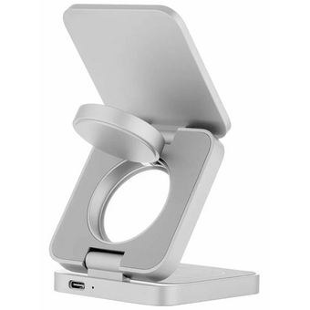  Беспроводное зарядное устройство uBear WL09SL31-ADM Balance MagSafe 25Вт серебристый 