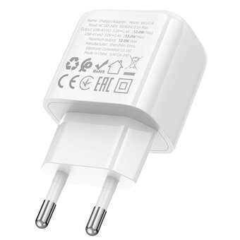  СЗУ BOROFONE BAS41A Potential dual-port iP белый 