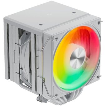  Кулер upHere UE2TC6 White ARGB / 6HPx6mm, 265W TDP, dual tower, 2x120mm ARGB fans, 600-1650RPM, 68 CFM, 25dBA 