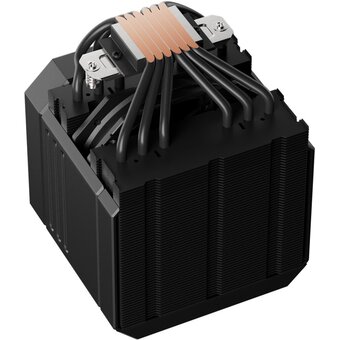  Кулер upHere UP2KC6C Black ARGB / 6HPx6mm, 265W TDP, dual tower, 2x120mm ARGB fans, 600-1650RPM, 68 CFM, 25dBA 