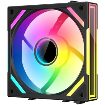  Вентилятор XASTRA FS120B ARGB reverse single pack 120x120x25мм (PWM, ARGB, Infinity lighting effect., Daisy-chain , 800-2000 rpm, black) 