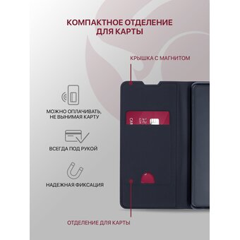 Чехол книжка Premium для Honor 200 Lite (5G) с рисунком, с магнитом, черный с принтом ВСЕ ПЗДЦ (Хонор 200 Лайт (5G) 