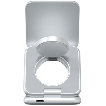  Беспроводное зарядное устройство Magssory WCH043 Fold для Samsung серебро 